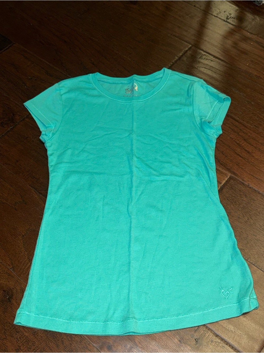 NWOT Justice Girls Teal Tee size 12